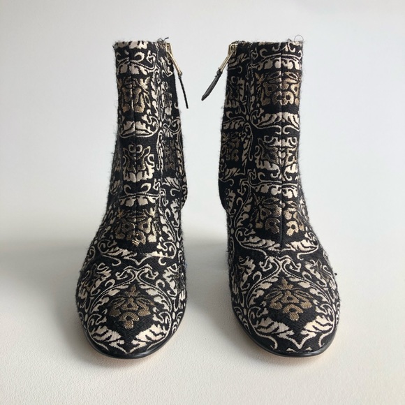 SAM EDELMAN Taye Embroidered Black Booties - Picture 3 of 8